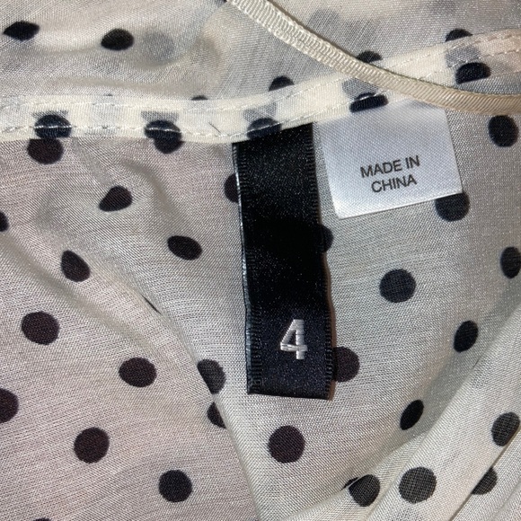 H&M Polka Dot Top w/elastic waist & tie/button front - Picture 4 of 7